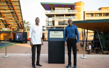 Perezida Kagame amaze gufungura ku mugaragaro ikigo "Zaria Court" cy'umuherwe Masai Ujiri